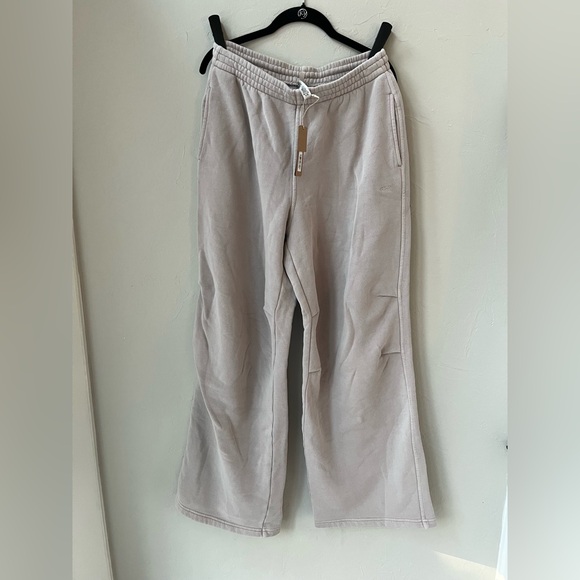 SKIMS VINTAGE FLEECE STRAIGHT LEG PANTS IN STONE S - Picture 5 of 7